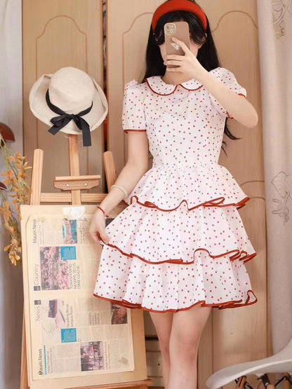 Nanjun Vintage - Sweet Peter Pan Cake Dress dress Nanjun Vintage