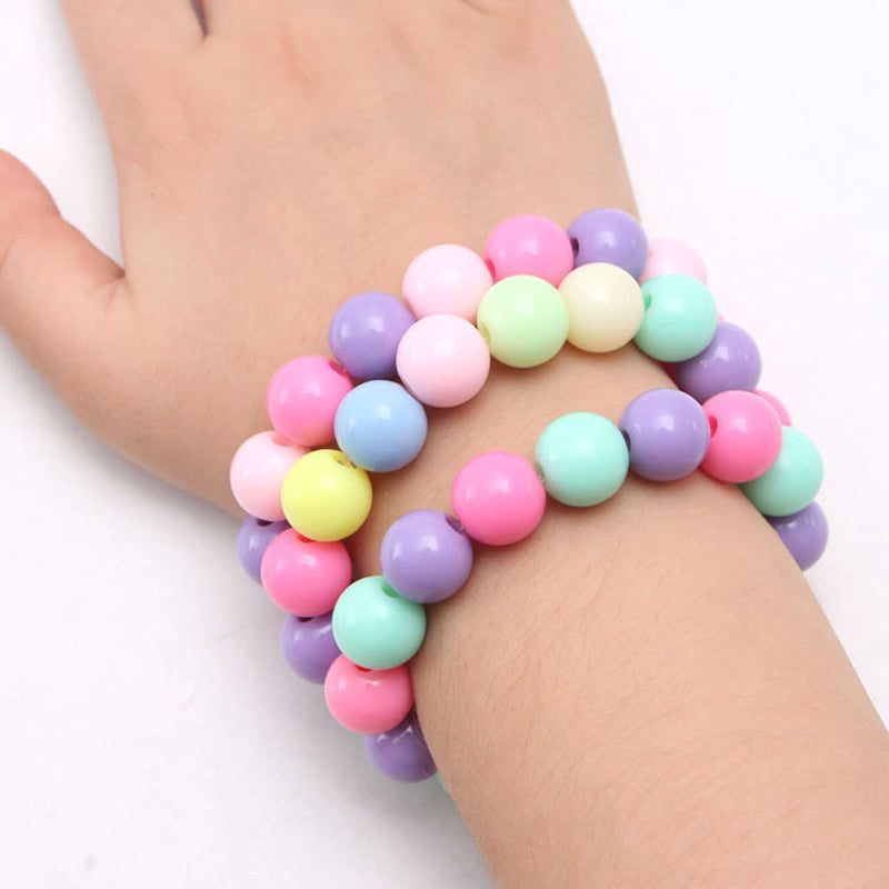 SamKIKl - Kawaii Decora Jelly Beaded Bracelet in Macaron Pastel 10mm Beads bracelet SamKIKl