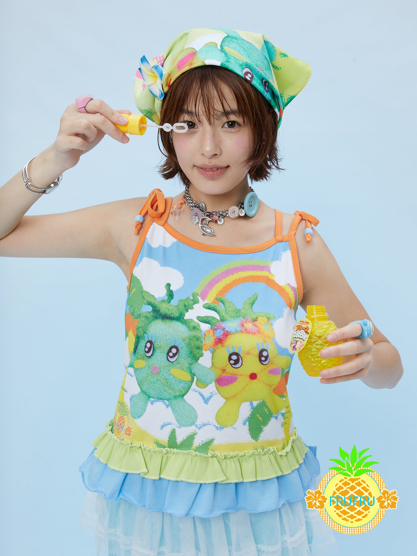 Frufru Cartoon Knit Doll Vest Top | Kawaii Sleeveless Cotton Camisole camisole frufru