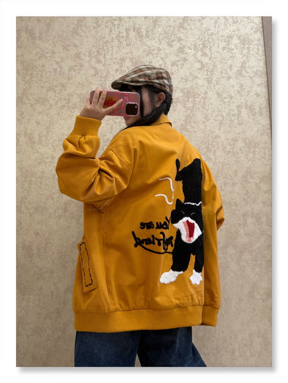 BIBULU - Kidcore Cat Paw Embroidered Jacket jacket BIBULU