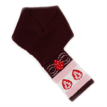 daytoday everyday institute - Strawberry Cake Knit Scarf scarf daytoday everyday institute Red Velvet Strawberry