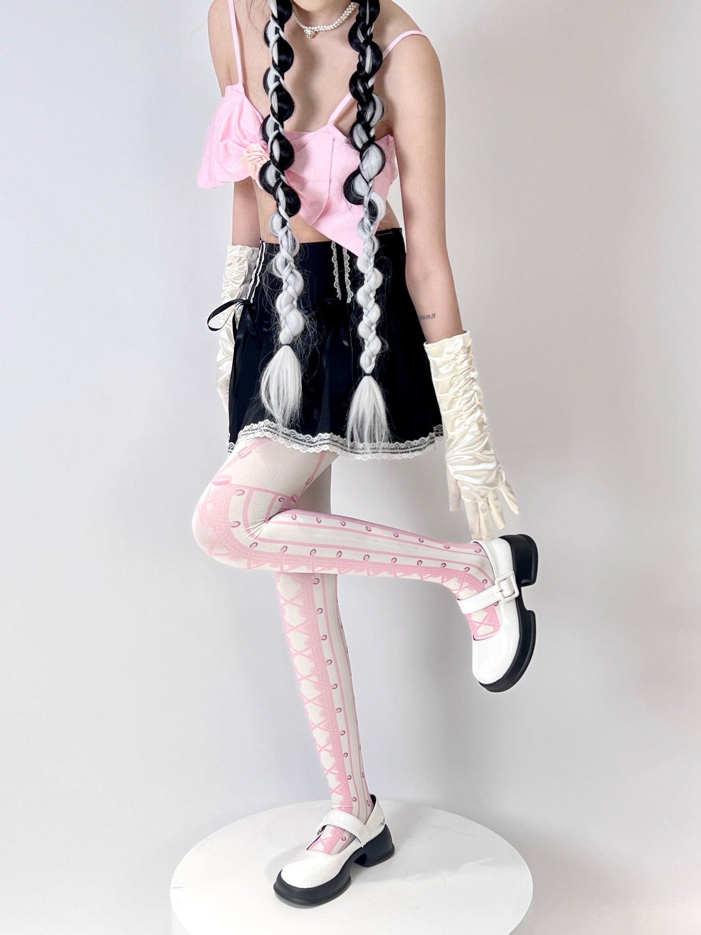 Hot BonBon - Pink Harajuku Printed Tights tights Hot BonBon