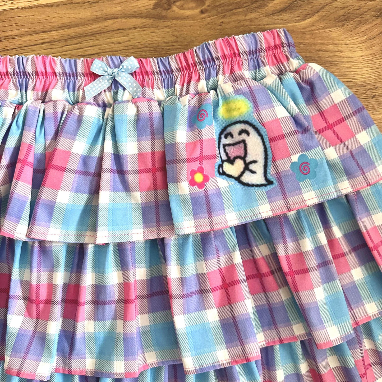 Bodytalk - Pink Blue Plaid Skirt skirt bodytalk