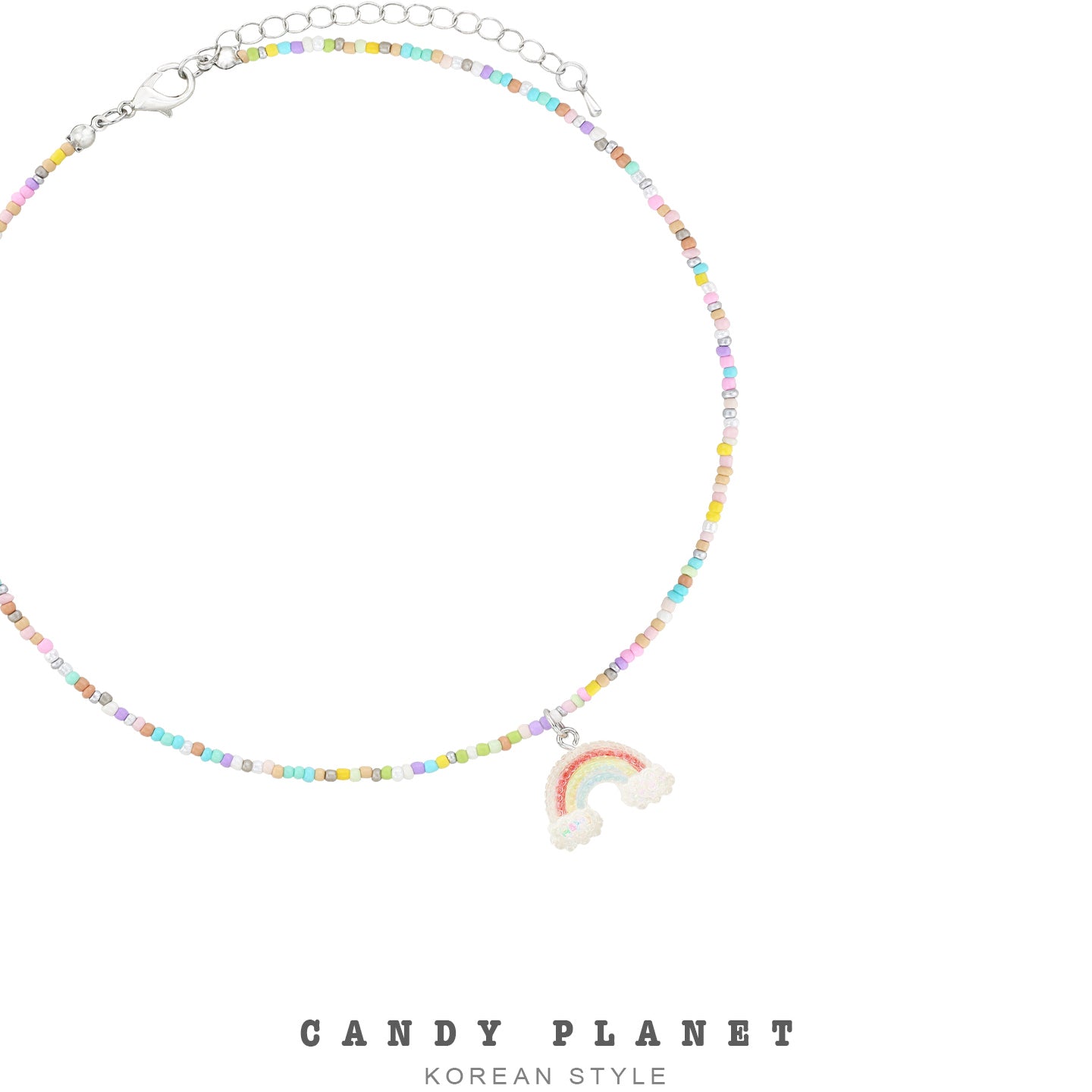Candy Planet - Decora Kei Rainbow Beaded Necklace necklace candy planet