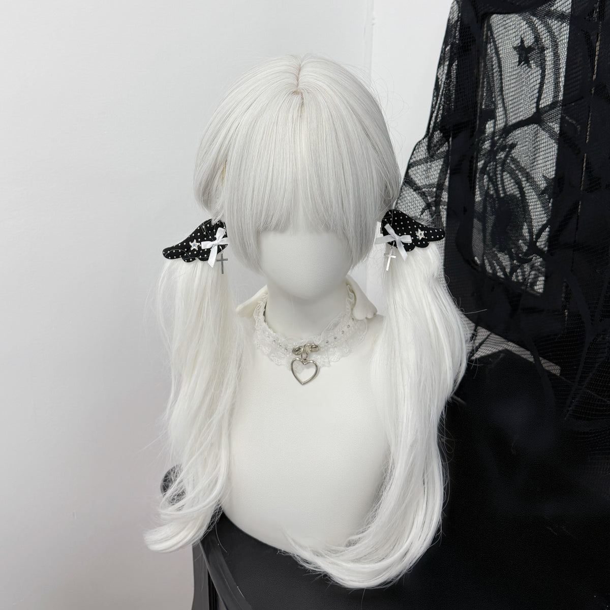 1Gangster Inn - Vintage Polka Dot Angel Wing Hair Clip accessory 1GASTERINN