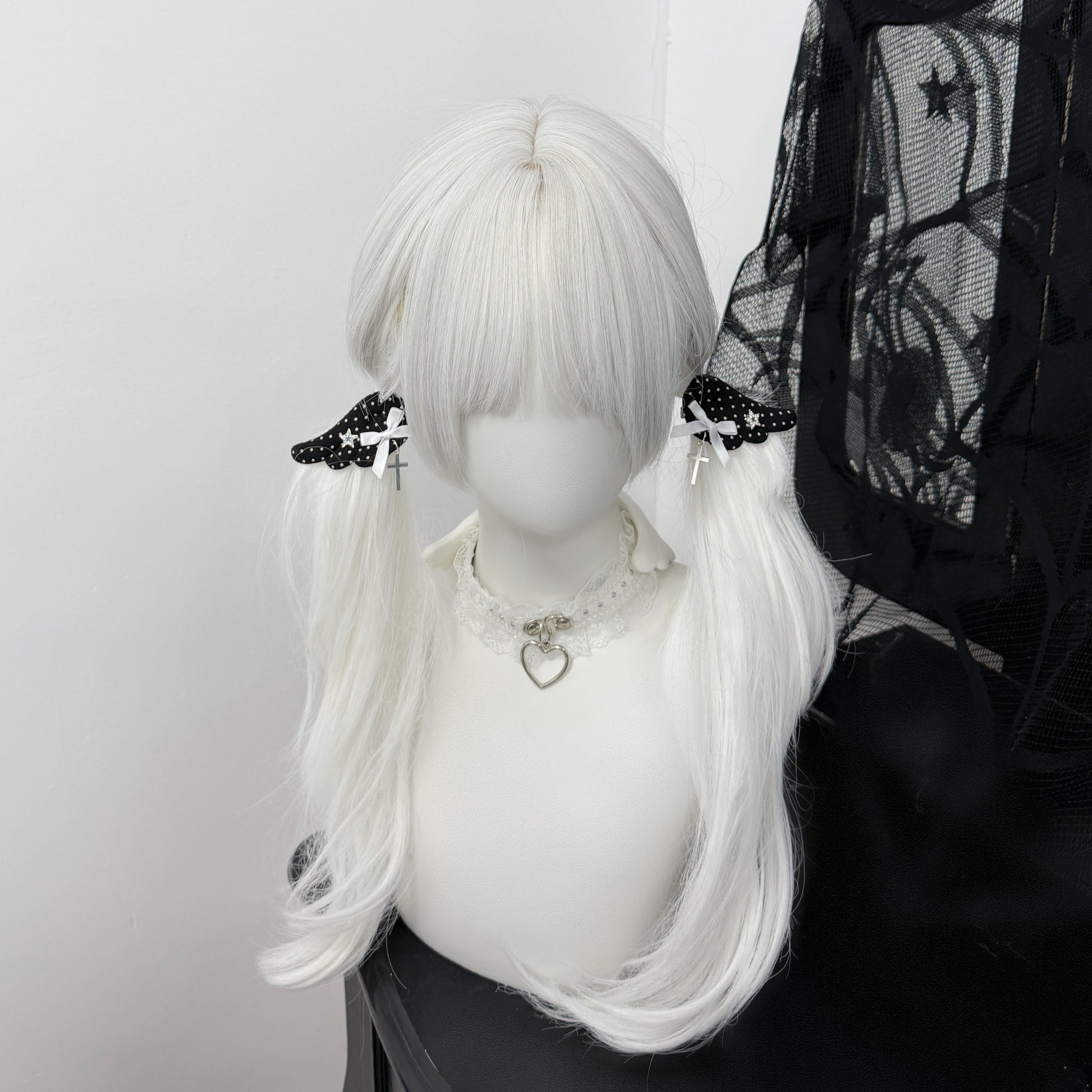 1Gangster Inn - Vintage Polka Dot Angel Wing Hair Clip accessory 1GASTERINN