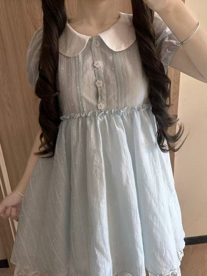 Blurred Bear - Light Blue Princess Dress dress Blurred Bear