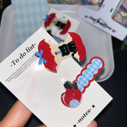 Strangelab - Y2K Hair Clip Cat Bug Apple Acrylic Clips hair clip strangelab