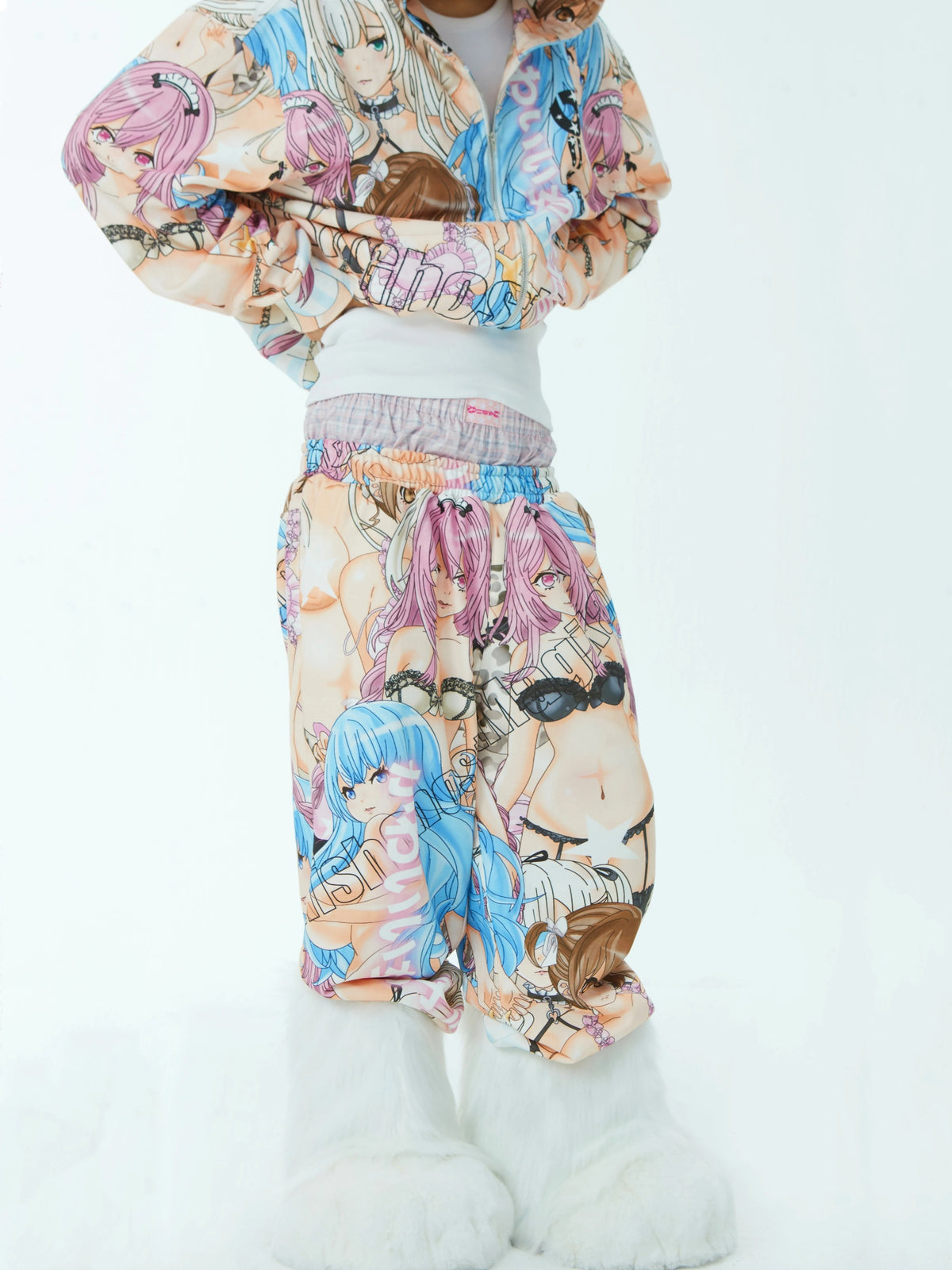 SelfishGhost - All-Over Print Zip Hoodie & Track Pants Set set SelfishGhost