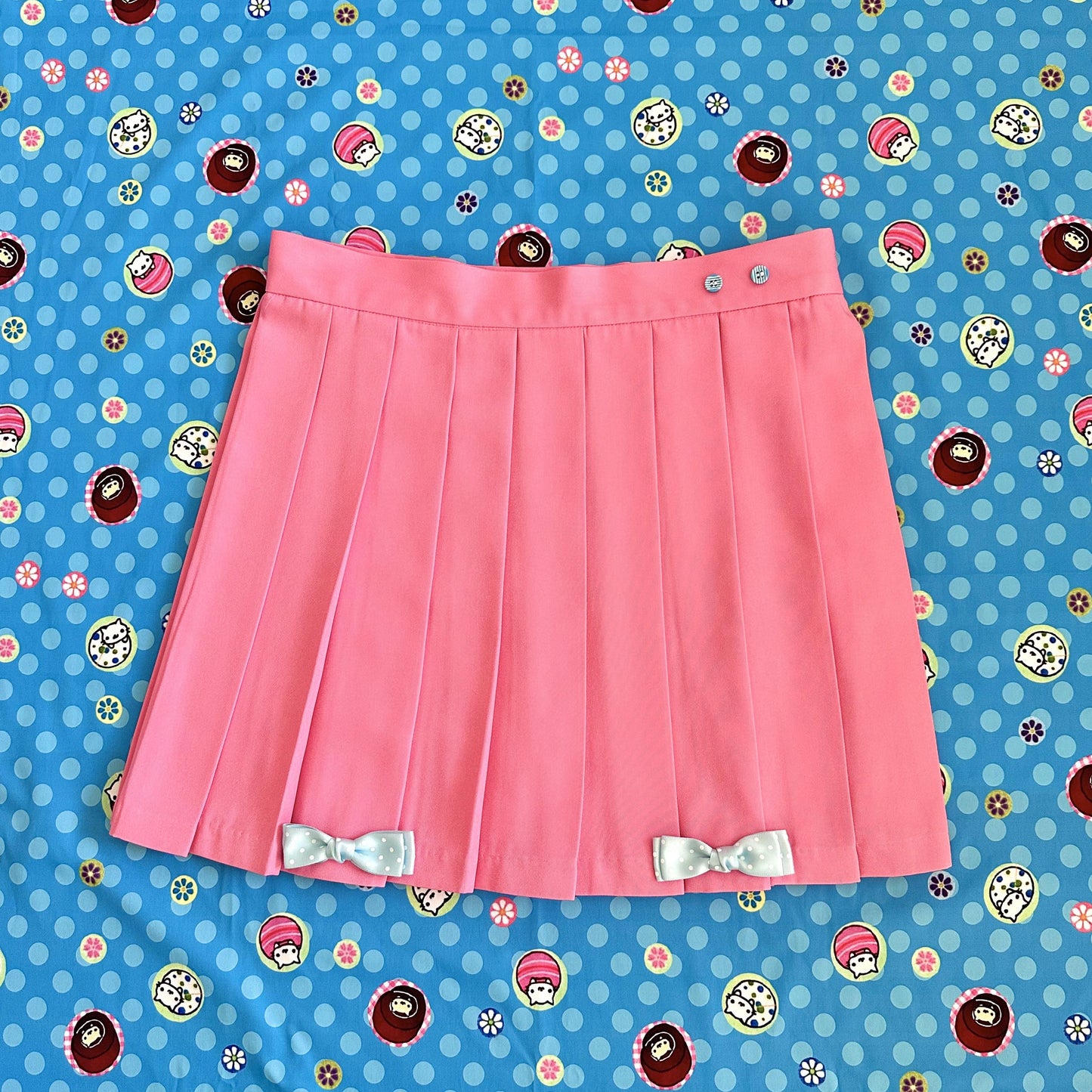 Bodytalk - Bow Pleated Mini Skirt | Kawaii Japanese Girly Harajuku Skirt skirt bodytalk