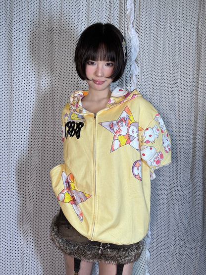 BlackBerry - Decora Kei Yellow Star Girl Jacket jacket BlackBerry