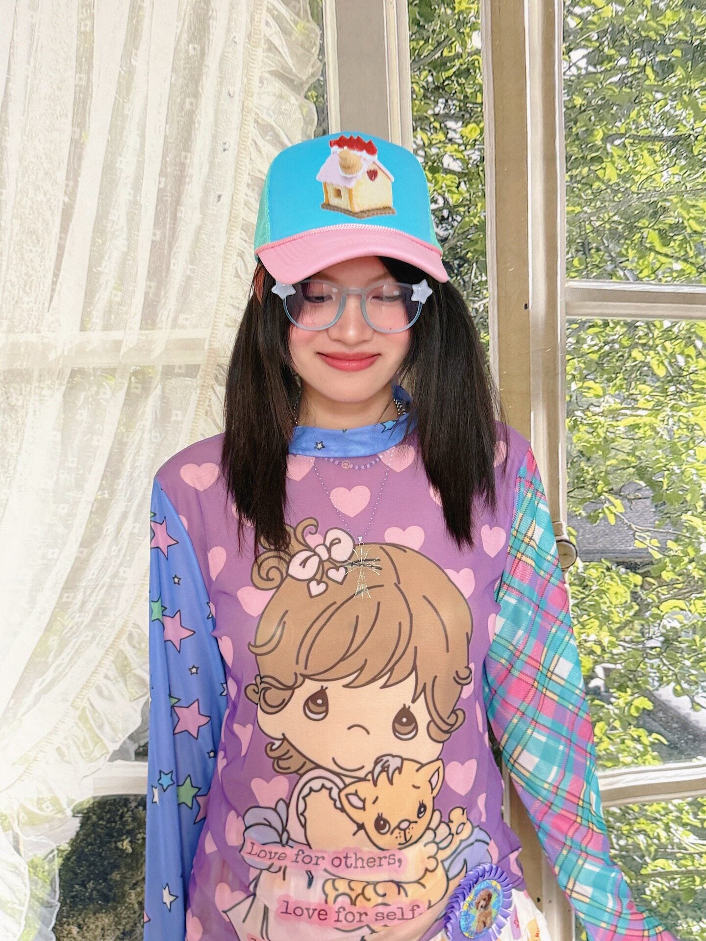bunnybunnygun - Strawberry Cake Colorblock Cap