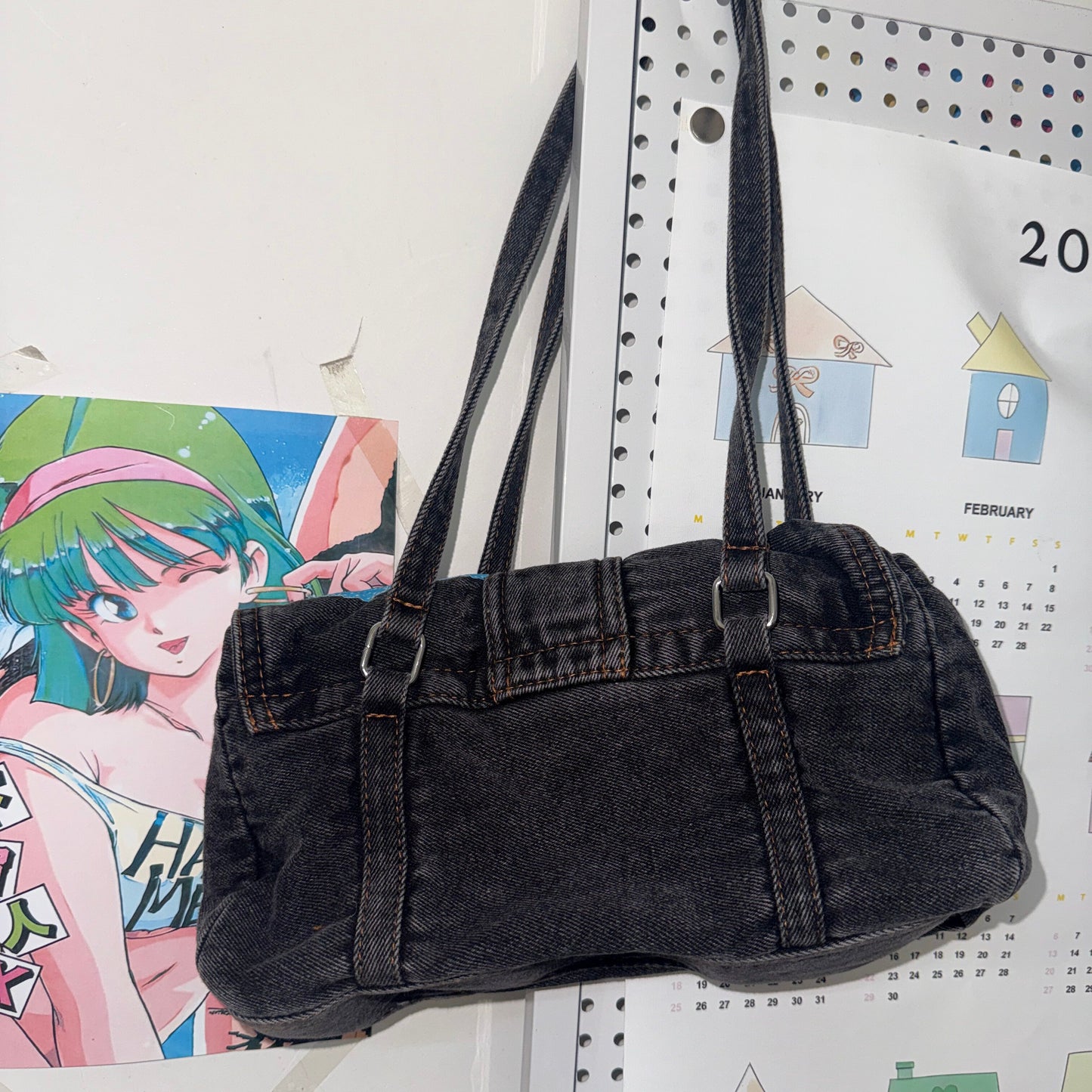 Hottie - Y2K Denim Charm Shoulder Bag | Cute Mini Hobo Bag