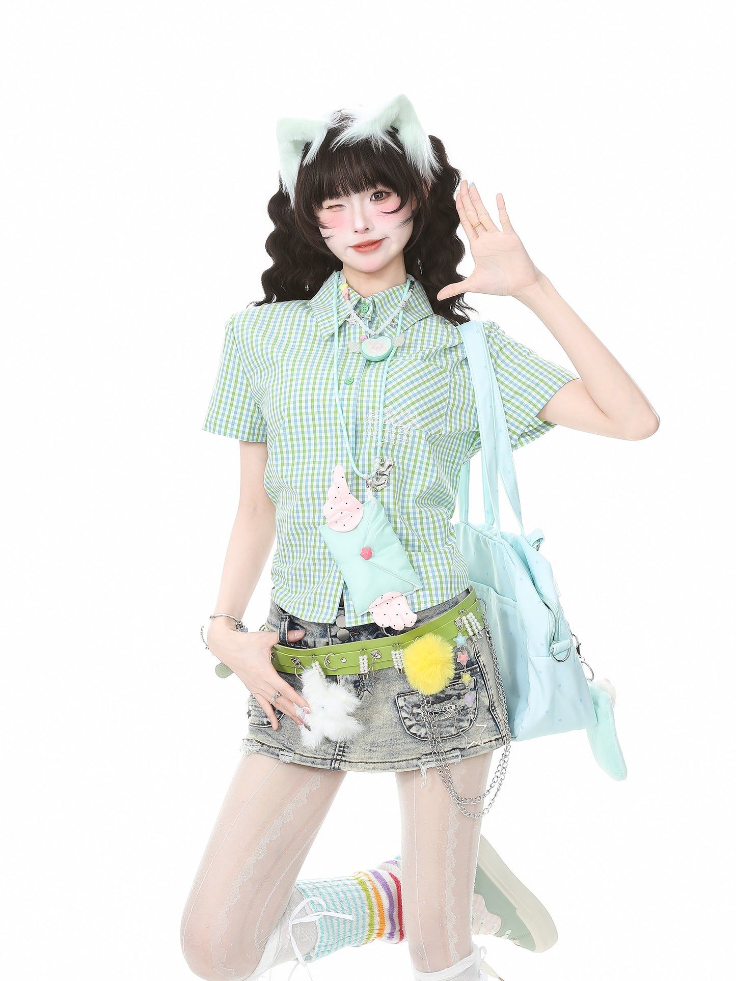 Languid Park - Plaid Embroidered Polo Shirt shirt Languid Park