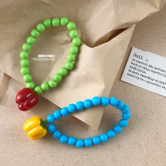 DuoXi - Color Pepper Bead Charm Bracelet bracelet DuoXi