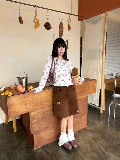 KaiXin hostel - Bear Heart Print Camisole & Cardigan Set shirt KaiXin hostel
