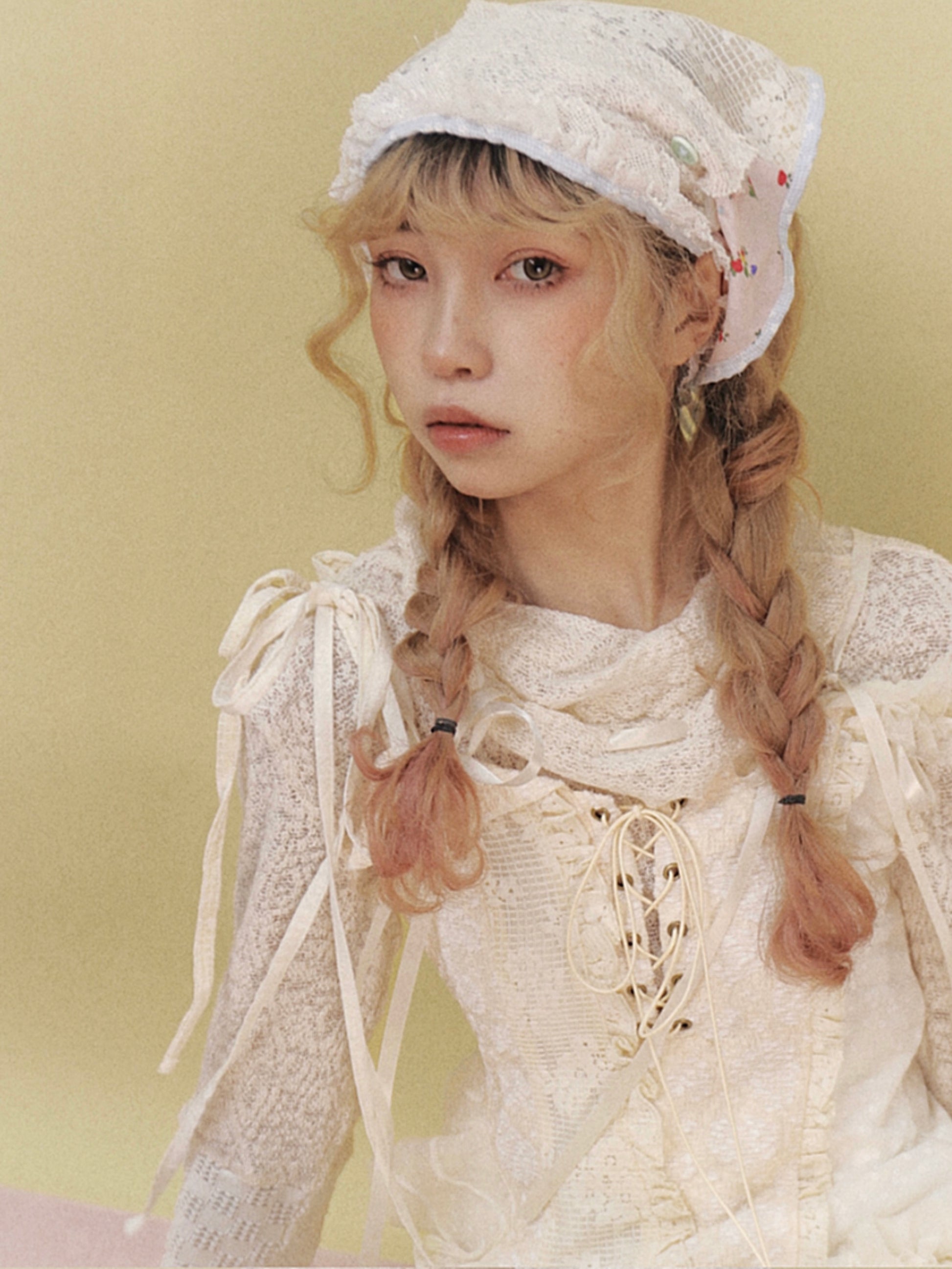 Disorder - Kawaii Lace Floral Vintage Headscarf Kerchief Disorder