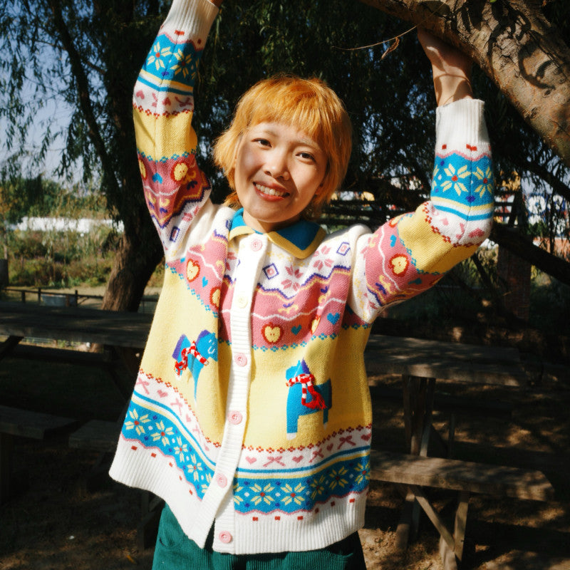 uodycoco – Zodiac Pony Knit Cardigan cardigan uodycoco