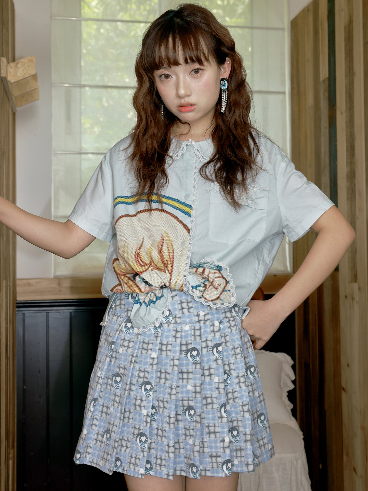 tntntutu Cotton Tee | Harajuku Angel Print Lace T-Shirt tshirt tntntutu