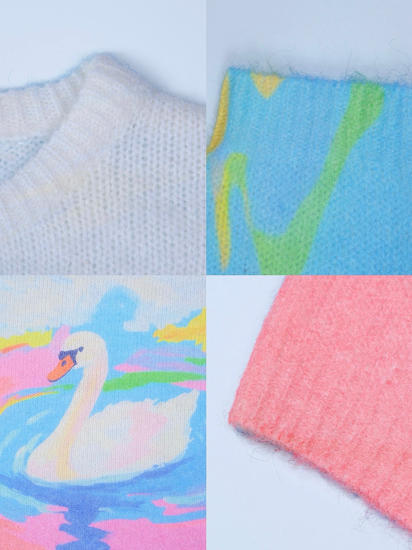 MeowMeow Bug - Kawaii Swan Mohair Knit Sweater sweater MeowMeow Bug