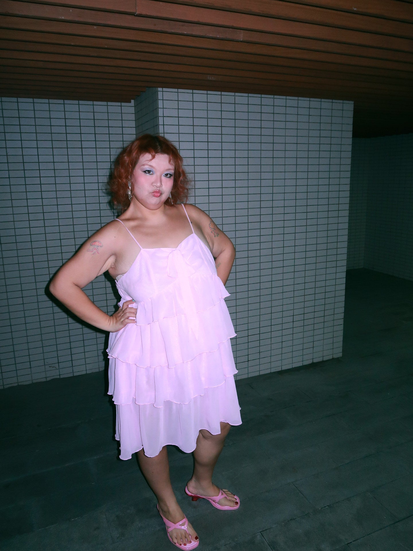 Hot Nipples Club - Pink Chiffon Cake Dress dress Hot Nipples Club