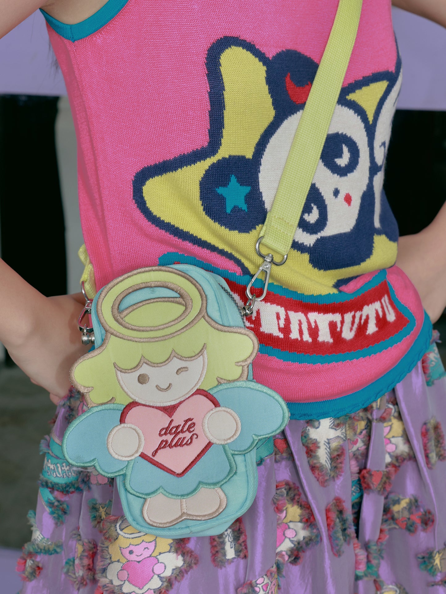 tntntutu Crossbody Phone Bag | Harajuku Kawaii Angel Heart Bag bag tntntutu