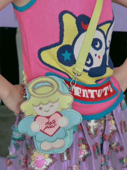 tntntutu Crossbody Phone Bag | Harajuku Kawaii Angel Heart Bag bag tntntutu