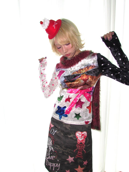 OurHappy - Cat Candy Slim T-Shirt shirt Our Happy