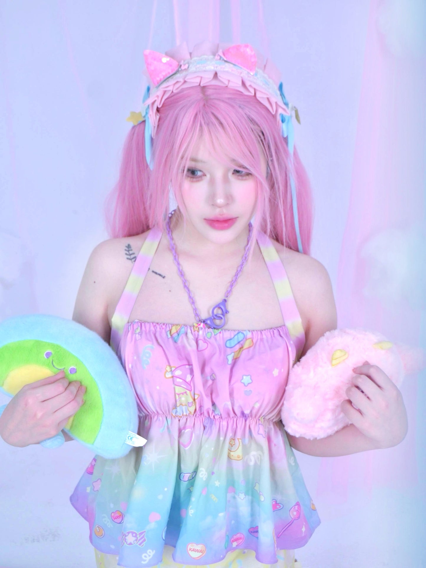 Dream Bubble Summer Coord | Harajuku Macaron Sweetheart Set camisole Dream Bubble