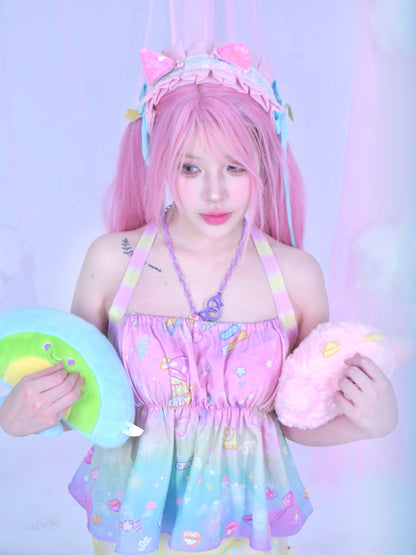 Dream Bubble Summer Coord | Harajuku Macaron Sweetheart Set camisole Dream Bubble