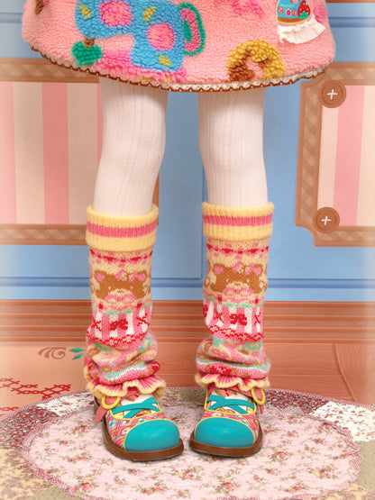 Lutra Jump - Decora Knit Lace Leg Warmers leg warmmers Lutra Jump