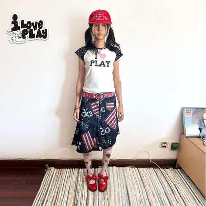 loveplay – Y2K Gem Print Mid Socks socks loveplay