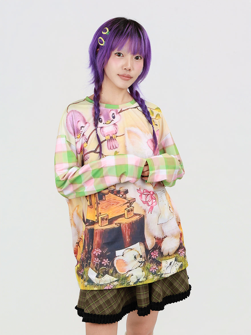 Nihon Kids - Vintage Garden Cat Top shirt NIHON KIDS