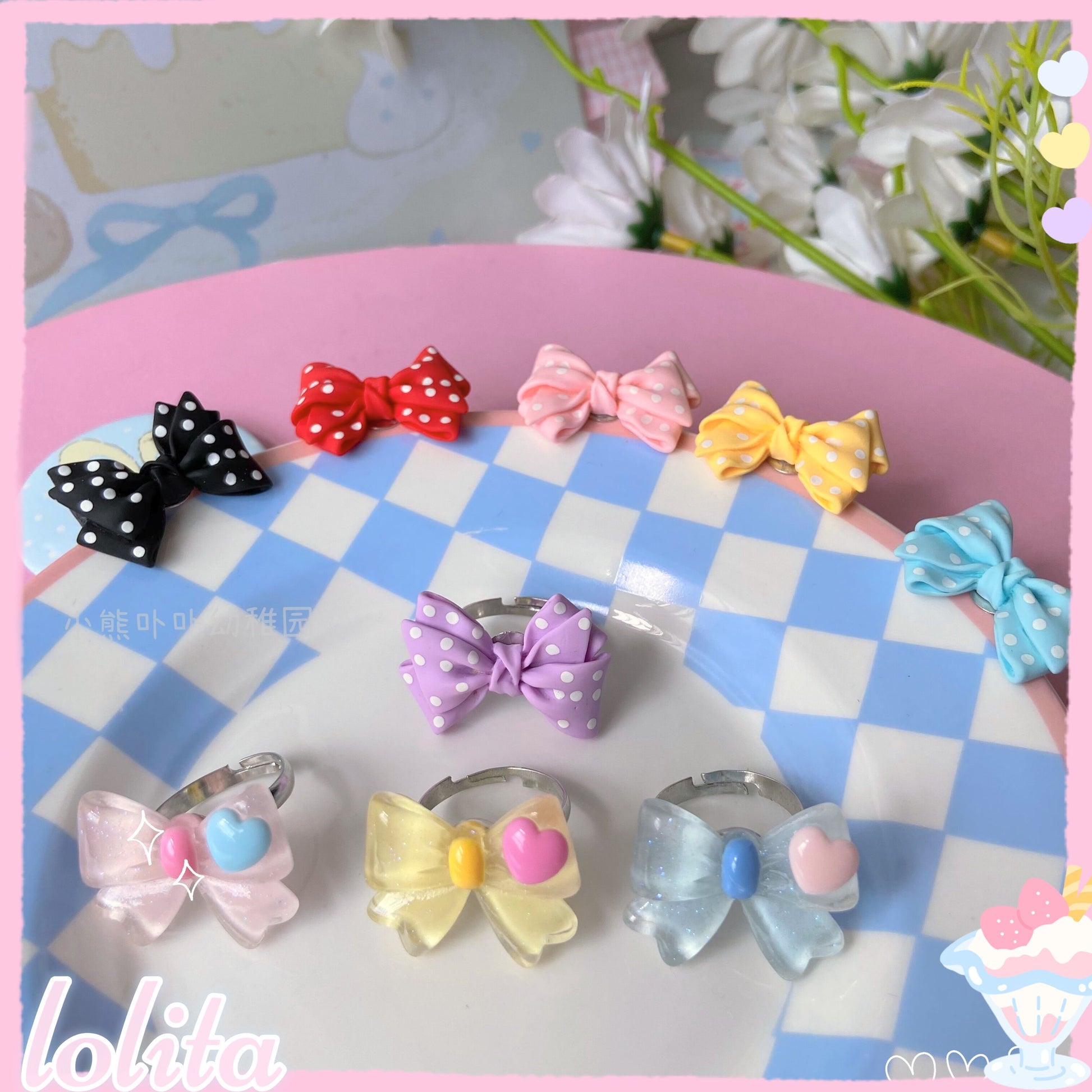 Bear Doll - Decora Kei Bow Ring ring Bear Doll