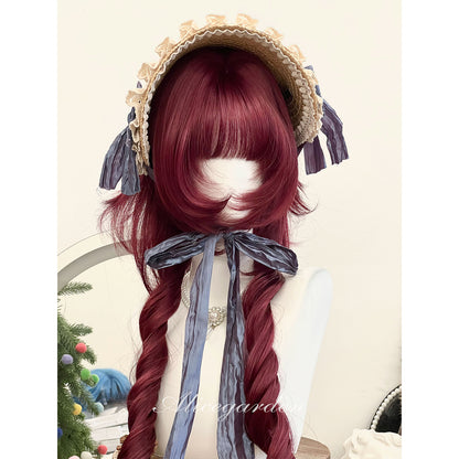 Alice Garden - Burgundy Long Curly Wig wig Alice Garden