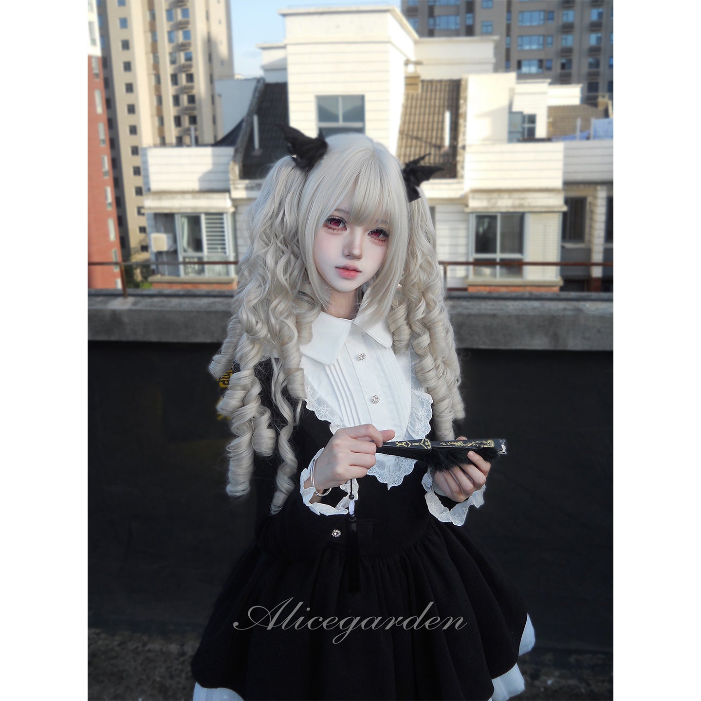 Alice Garden - Kawaii Moonlight White Twin-Tail Wig wig Alice Garden