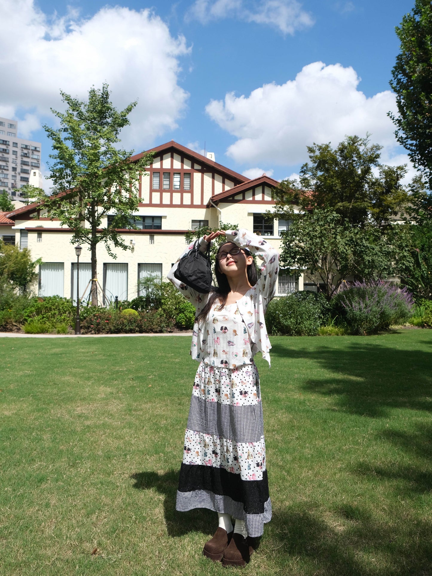 KaiXin hostel - Polka Doll Lace Long Skirt skirt KaiXin hostel