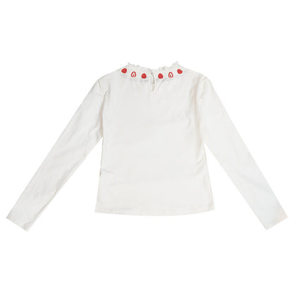 Daytoday Everyday Institute - Strawberry Lace Collar Top shirt daytoday everyday institute