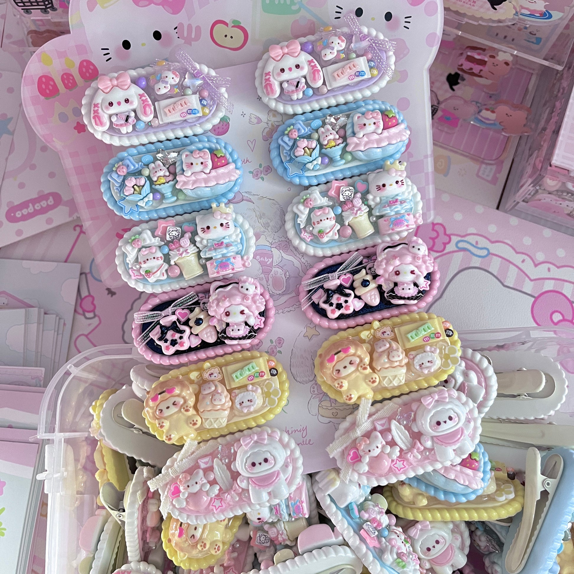 Sweet Star - Cute Cream Edge Clip Set 5pcs hair clip sweet star