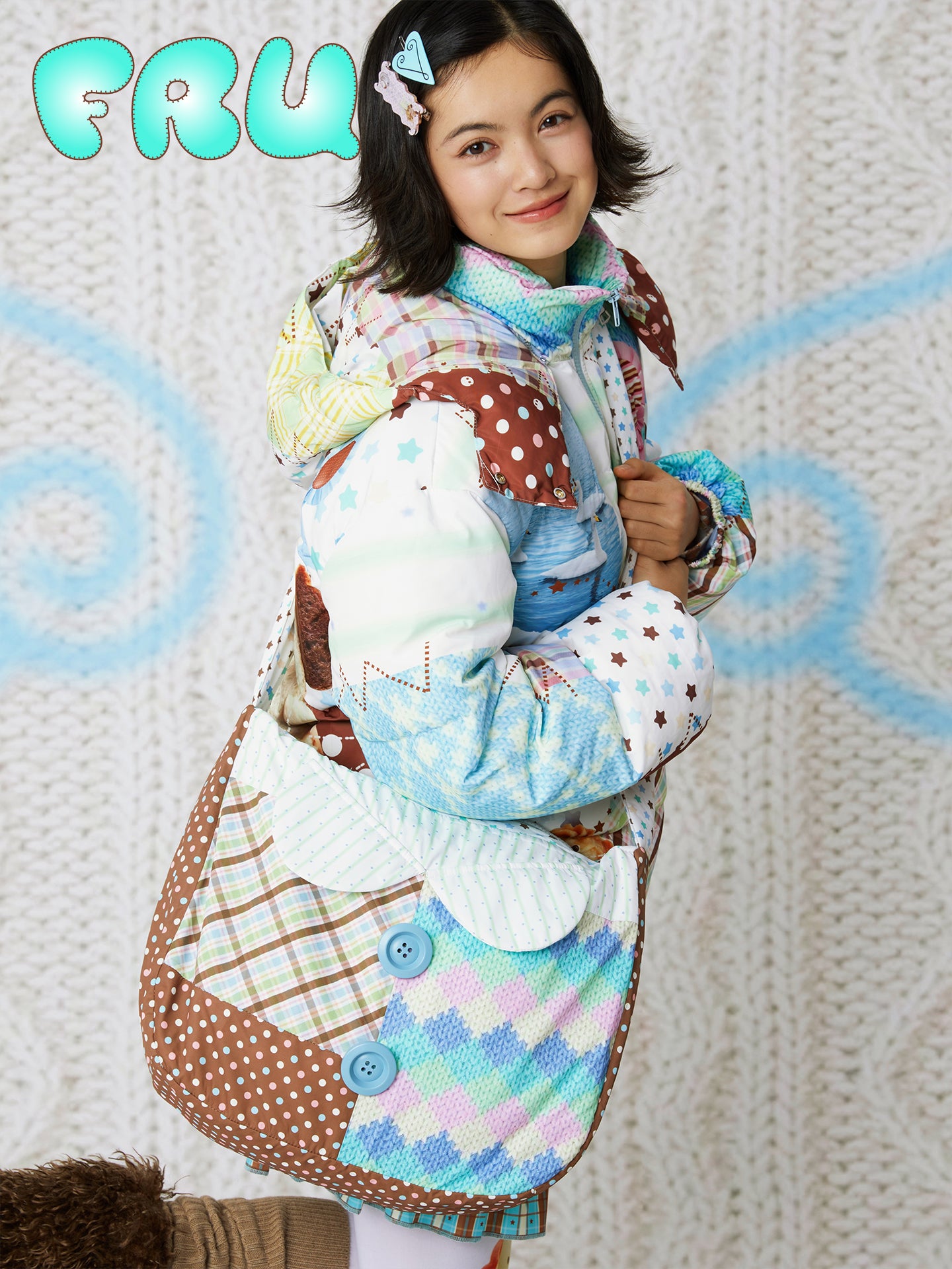 frufru - Kawaii Two-Tone Quilted Shoulder Bag bag frufru