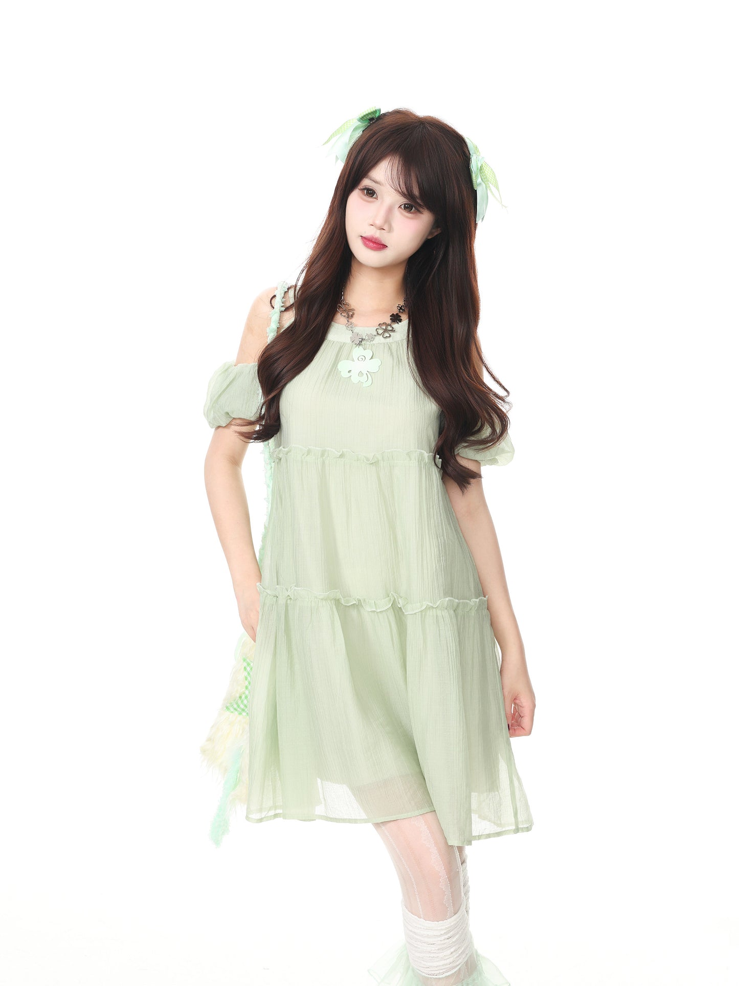 Languid Park - French Green Tea Party Princess Dress dress Languid Park