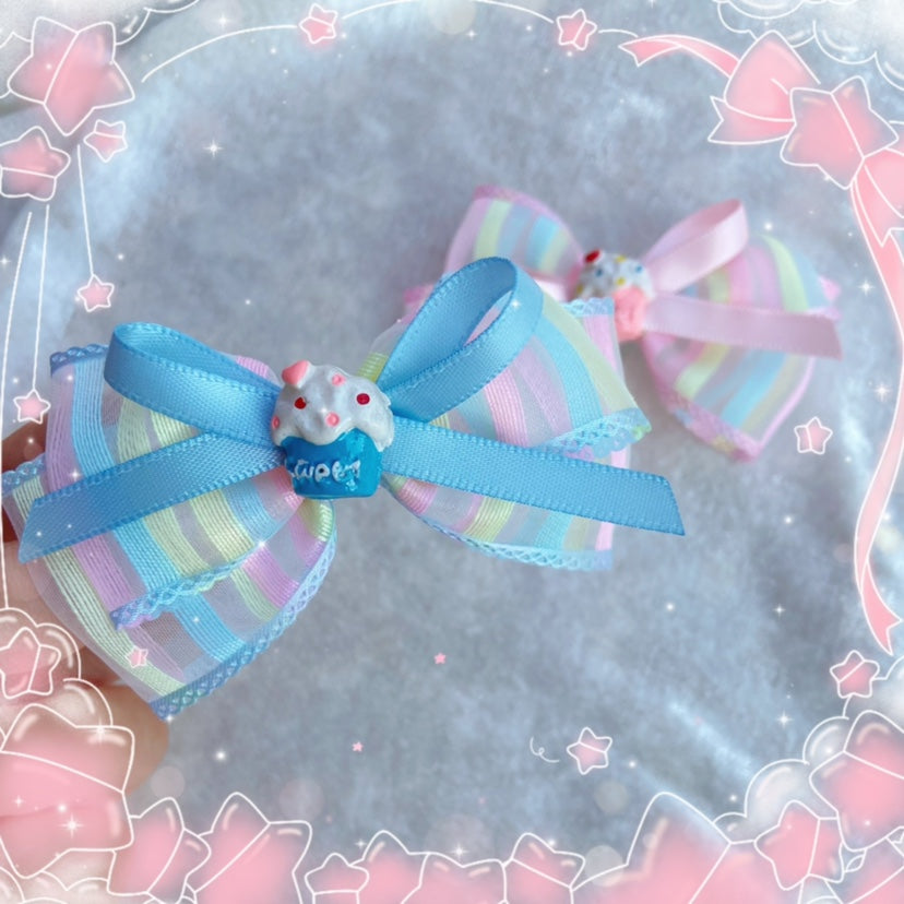 Bow Terminator Macaron Candy Hair Clip | Sweet Cake Accessory | Decora Kei Inspired hair clip Bow Terminator