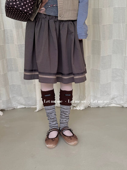 LET ME SEE - Colorblock Label Slouch Leg Warmers socks let me see