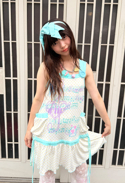 frufru - Mint Green Y2K Print Tank Dress dress frufru