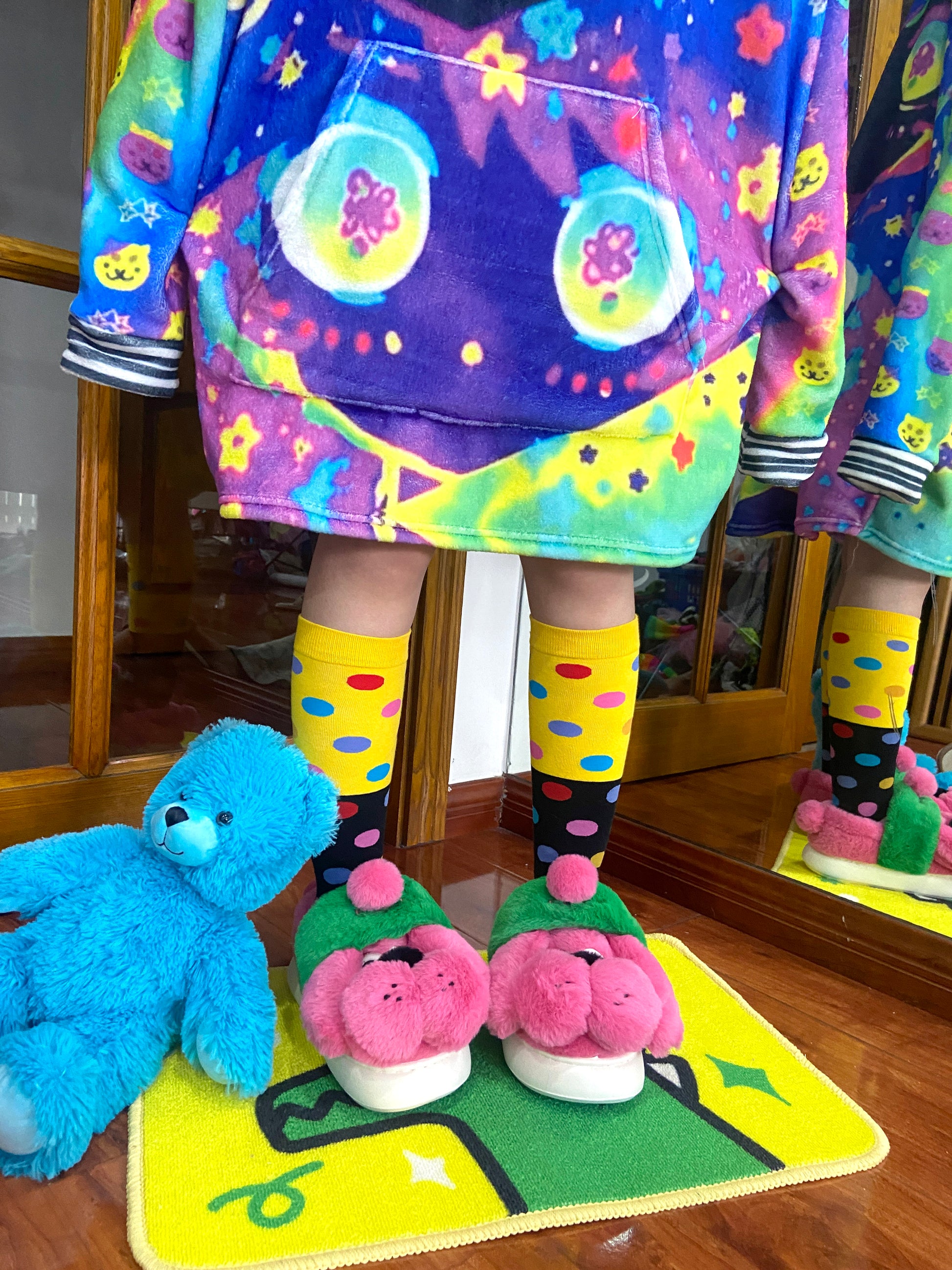 Leerroo - Decora Kei Color-Block Polka Dot Socks socks Leerroo