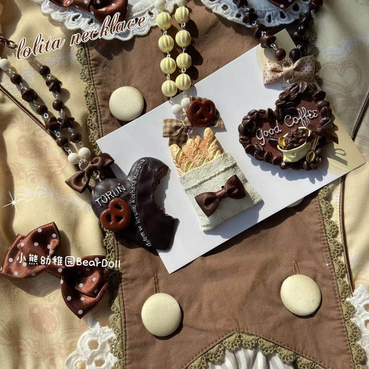 Bear Doll - Kawaii Chocolate Coffee Bread Necklace necklace Bear Doll