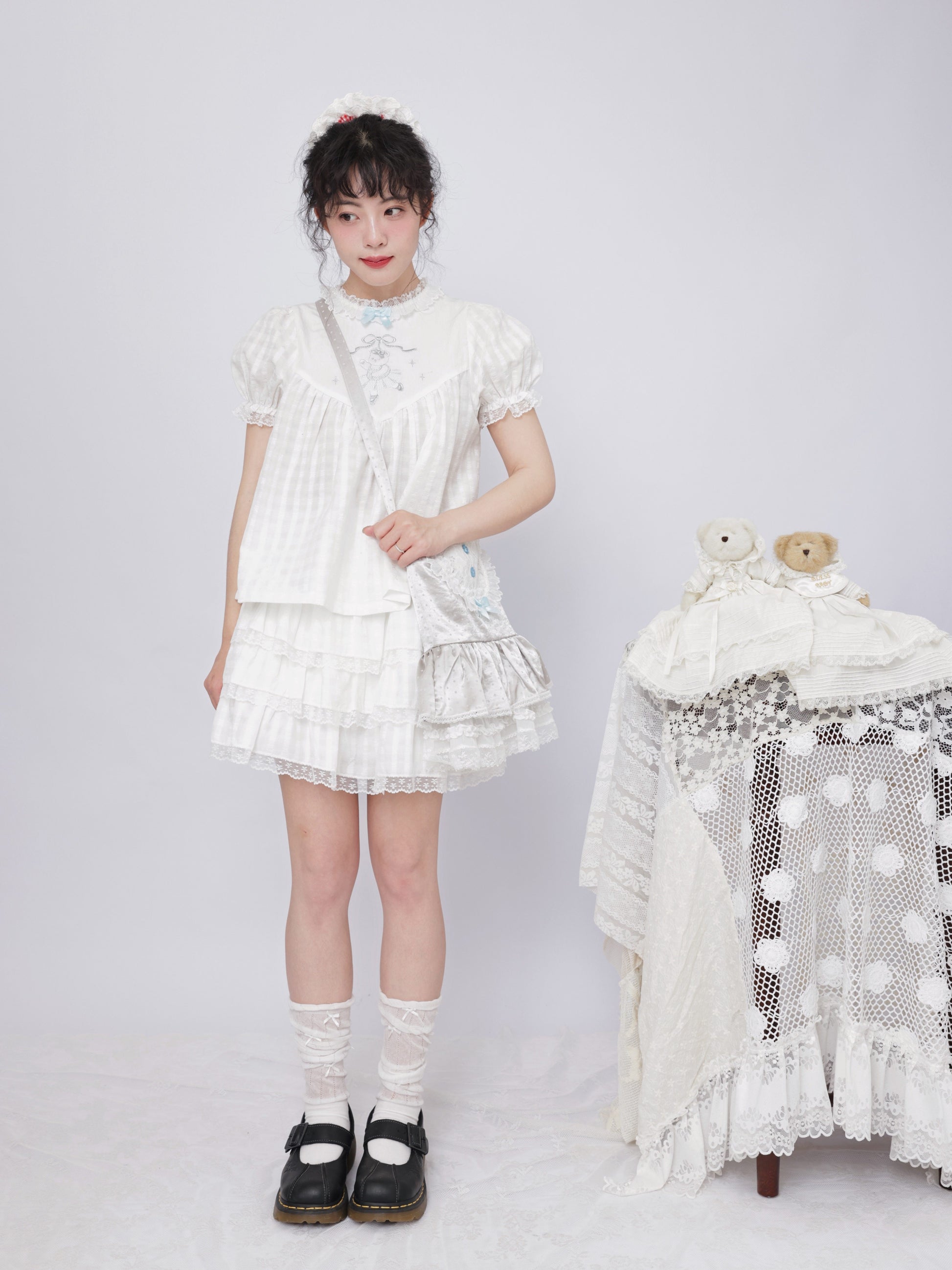 SemenCoicis - Bear Polka Dot Layered Cake Skirt skirt SemenCoicis