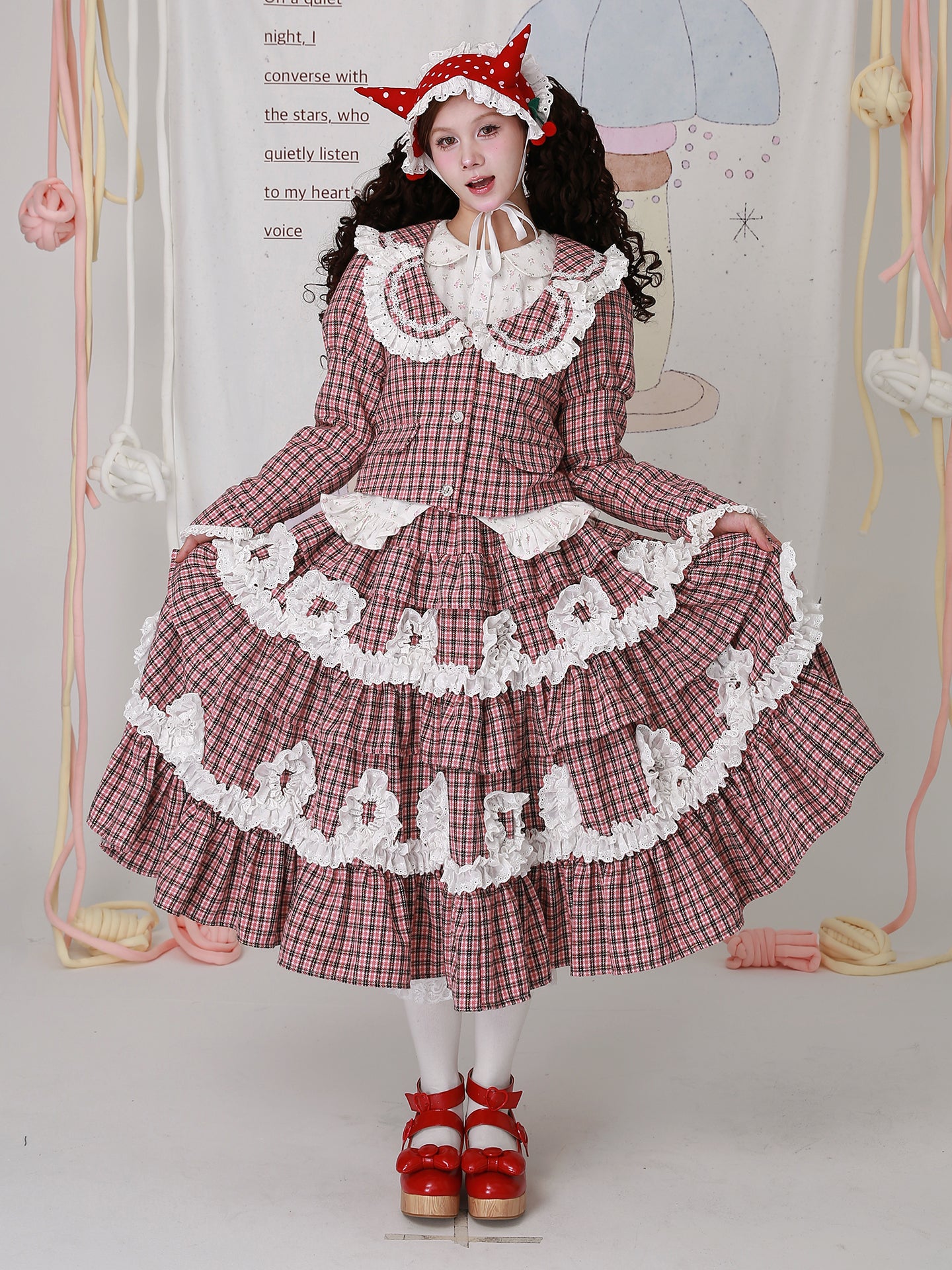 SOS MEME CLUB - Kawaii Skirt Showa Retro Layered Cake Skirt skirt SOS MEME CLUB