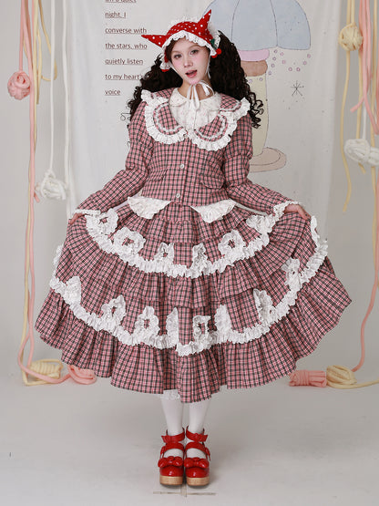 SOS MEME CLUB - Kawaii Skirt Showa Retro Layered Cake Skirt skirt SOS MEME CLUB