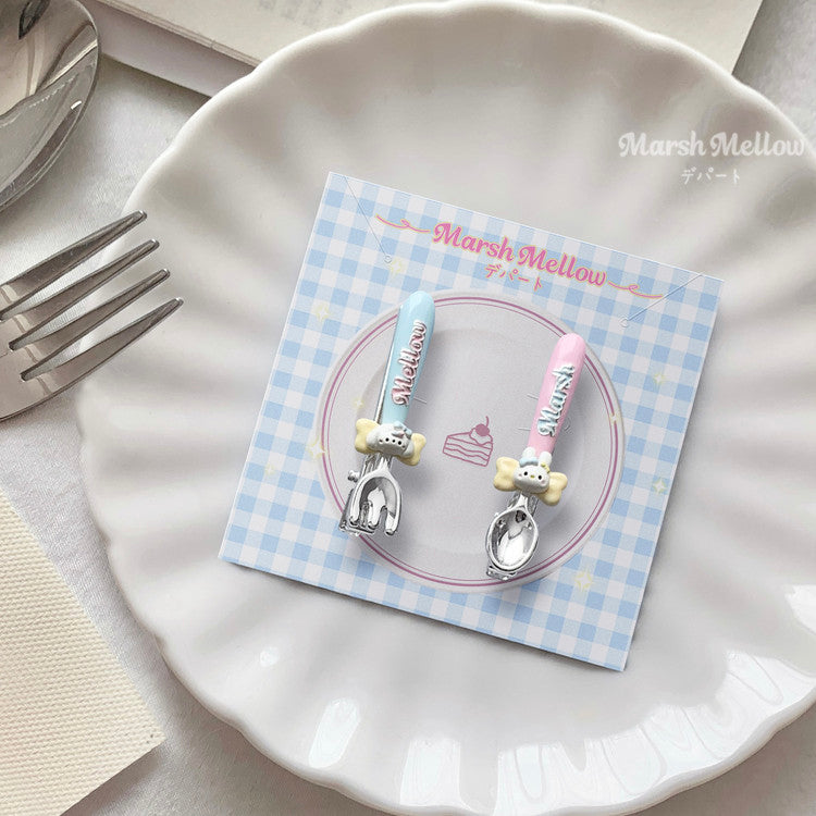 marshmellow - Silver Bow Hair Clip hair clip Marshmellow